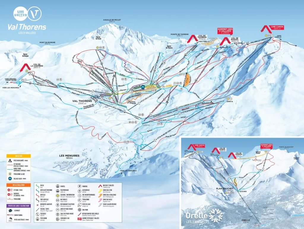 Val Thorens Ski Map
